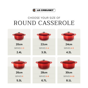 Le Creuset Signature Sea Salt Cast Iron Round Casserole 26cm